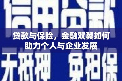 沁源贷款与保险，金融双翼如何助力个人与企业发展