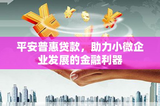 红星平安普惠贷款，助力小微企业发展的金融利器