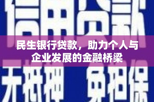 西畴民生银行贷款，助力个人与企业发展的金融桥梁