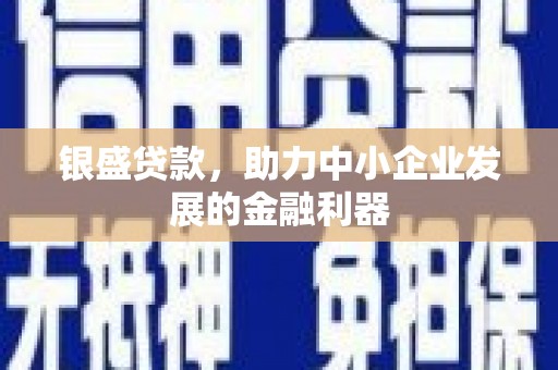 铜仁银盛贷款，助力中小企业发展的金融利器