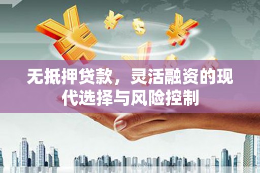 磴口无抵押贷款，灵活融资的现代选择与风险控制