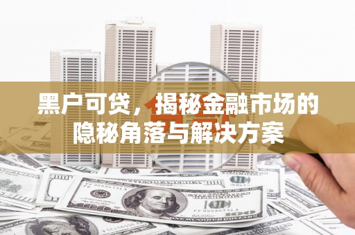 新会黑户可贷，揭秘金融市场的隐秘角落与解决方案