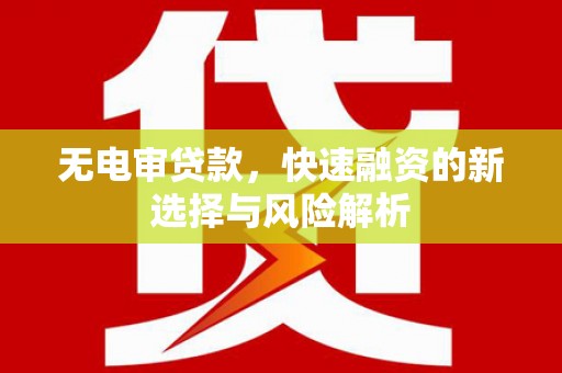 兴和无电审贷款，快速融资的新选择与风险解析