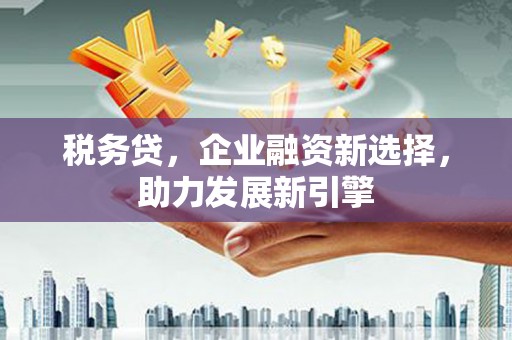锦州税务贷，企业融资新选择，助力发展新引擎