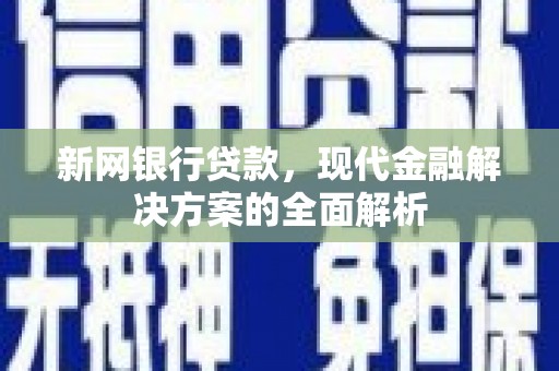 赣州新网银行贷款，现代金融解决方案的全面解析