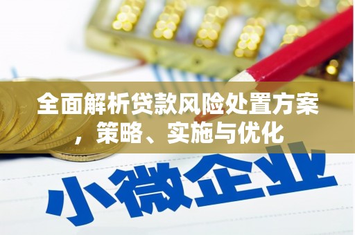 宜黄全面解析贷款风险处置方案，策略、实施与优化