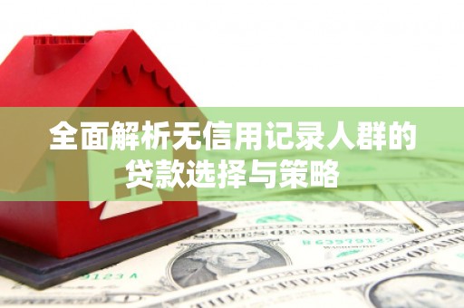 鄱阳全面解析无信用记录人群的贷款选择与策略